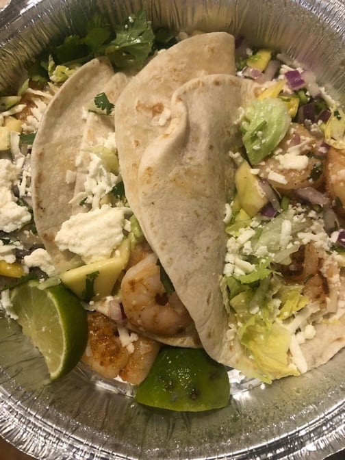 Mango Shrimp Tacos.