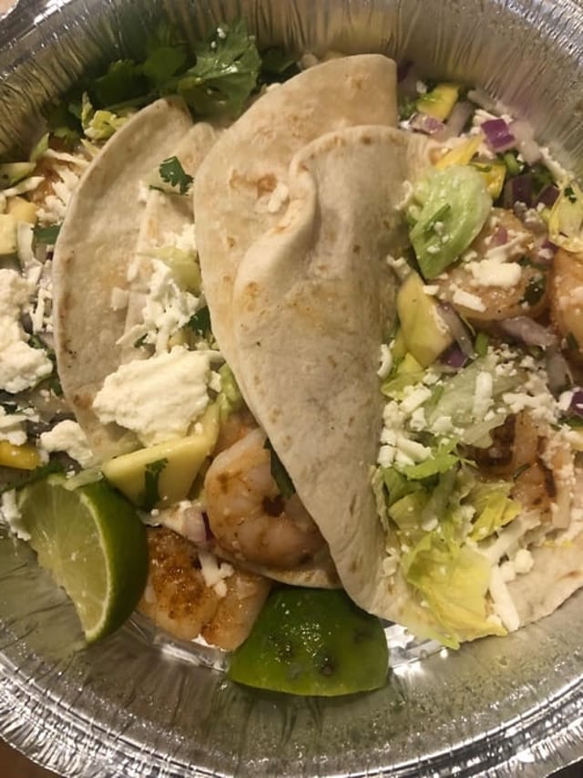 Mango Shrimp Tacos.