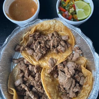 Taco de Carrne, Pollo Asado or Carnitas