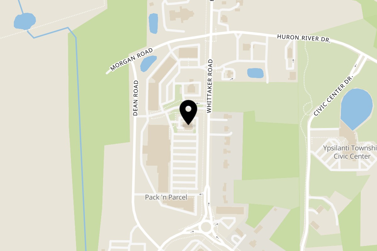 Map showing the location of Dos Fuentes on 1960 Whittaker Rd in Ypsilanti